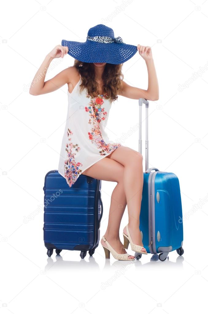 Woman preparing for travel on summer vacation