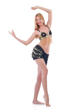 oryantal dans üzerine beyaz kız