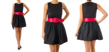 Beyaz kadın kıyafetleri ile moda konsepti