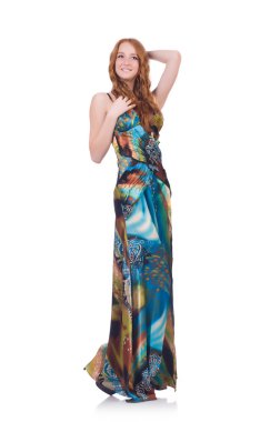 beyaz izole güzel bir elbise modeli