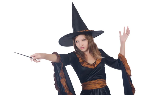 Witch isolated on the white background — Stock Photo, Image