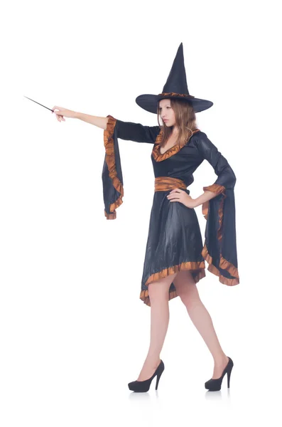 Witch isolated on the white background — Stock Photo, Image