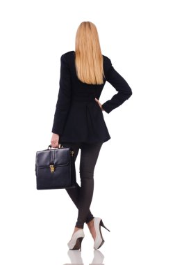 Beyaz tenli genç iş kadını