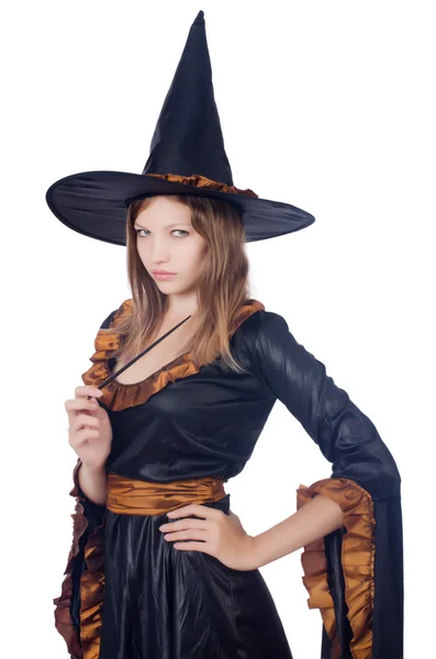 Witch isolated on the white background — Stock Photo, Image