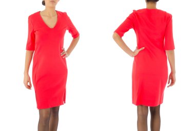 Beyaz kadın kıyafetleri ile moda konsepti