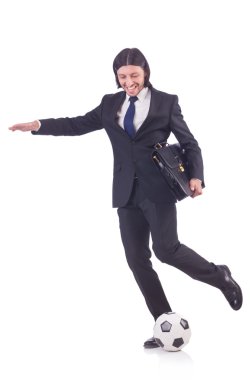 Futbolcu beyaz tenli adam.