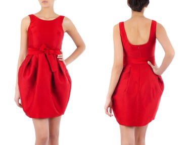 Beyaz kadın kıyafetleri ile moda konsepti