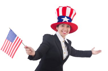 Amerikan sembollü kadın işadamı