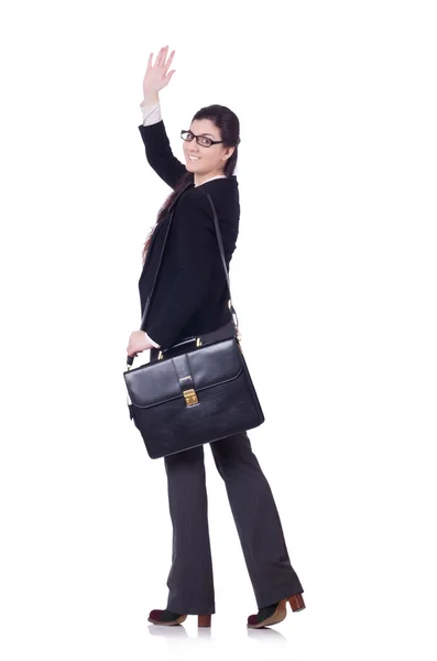 Businesswoman isolated on the white — Stock Photo, Image