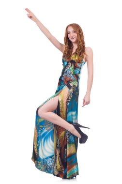 beyaz izole güzel bir elbise modeli