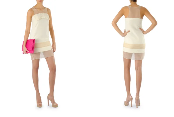 Mulher conceito de moda isolado no branco — Fotografia de Stock
