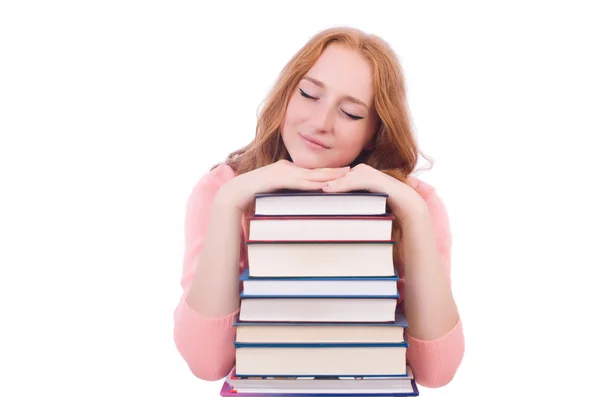 Young student isolated on the white — Stock Photo, Image