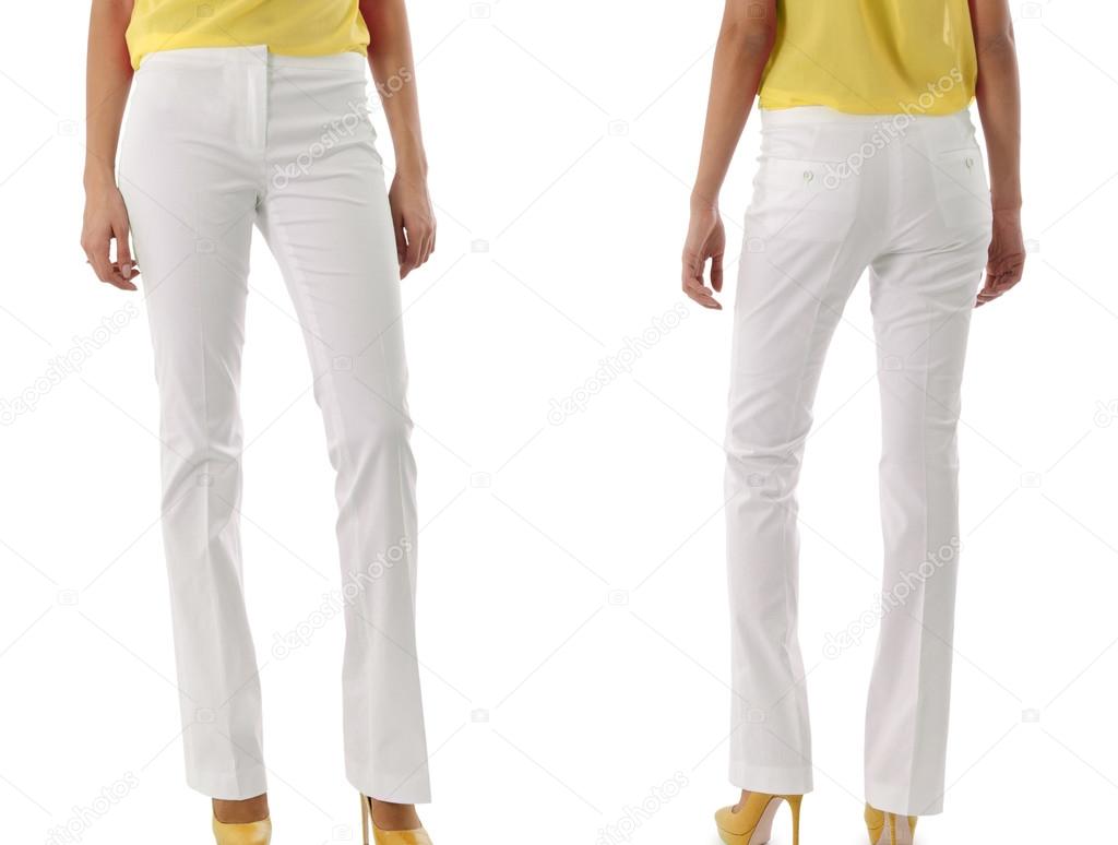 Trousers on the model isolated