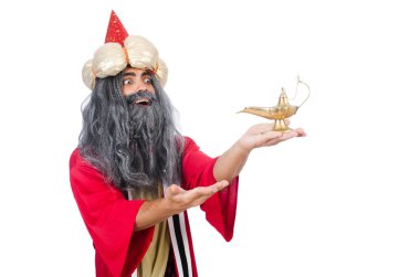 Lambası beyaz olan yaşlı büyücü