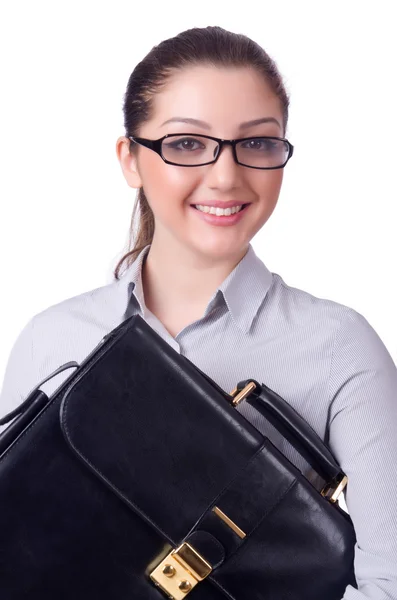 Young businesswoman isolated on white — Stock Photo, Image