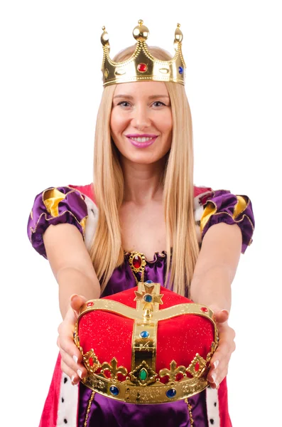 Queen in funny concept — Stock Photo, Image