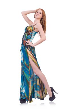 beyaz izole güzel bir elbise modeli