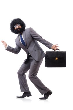 Beyaz arka planda izole iş adamı