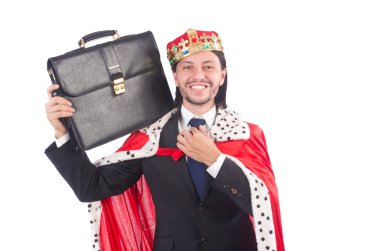 Kral işadamı beyazla izole edilmiş