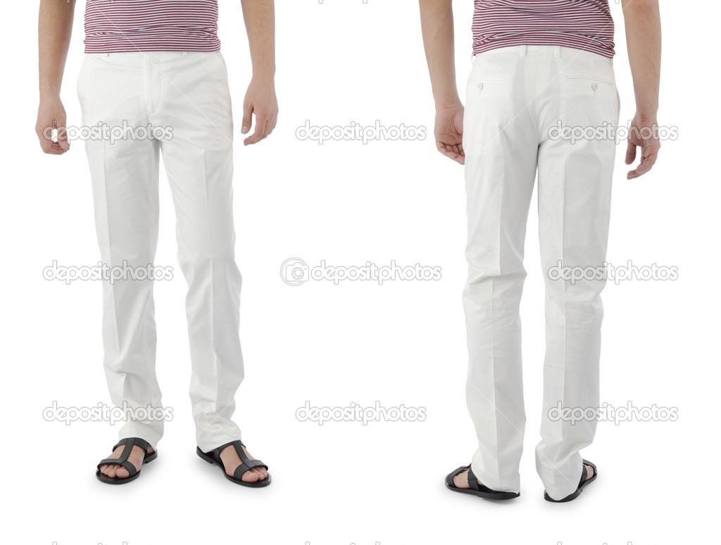Trousers on the model isolated