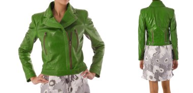 Beyaz kadın kıyafetleri ile moda konsepti