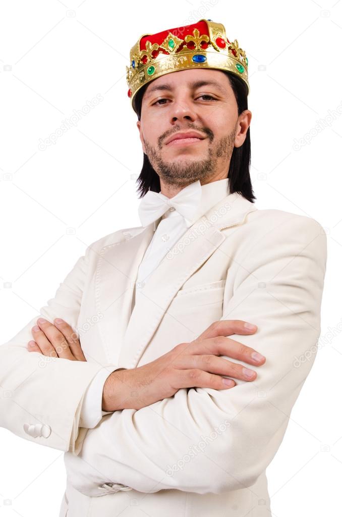 Funny king isolated on the white background