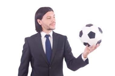 Futbolcu beyaz tenli adam.