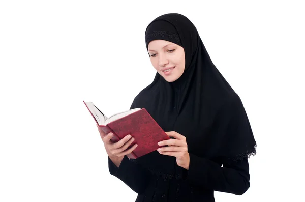 Junge muslimische Studentin mit Büchern — Stockfoto