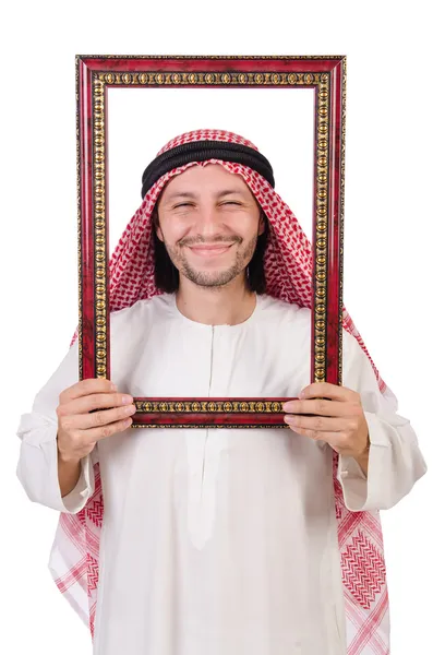 Arab képkeret fehér — Stock Fotó