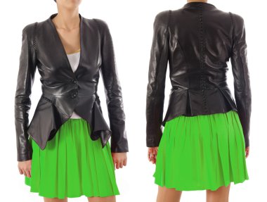 Beyaz kadın kıyafetleri ile moda konsepti