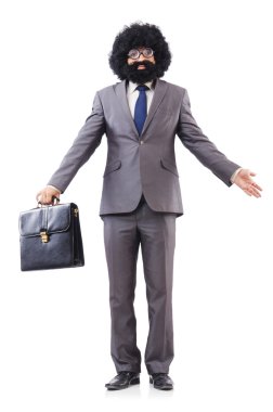 Beyaz arka planda izole iş adamı