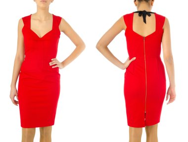 Beyaz kadın kıyafetleri ile moda konsepti