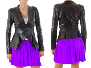 Beyaz kadın kıyafetleri ile moda konsepti