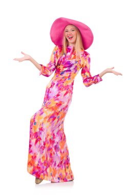 Panama şapkalı kadın, beyaz tenli.