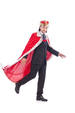 Kral işadamı beyazla izole edilmiş