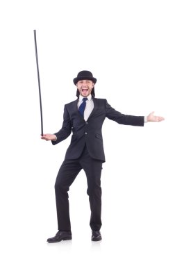 adam beyaz baston ile dancing