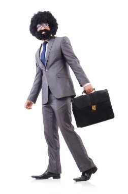 Beyaz arka planda izole iş adamı