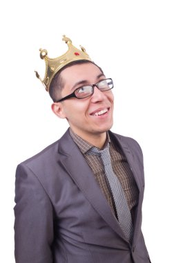 Kral işadamı beyazla izole edilmiş