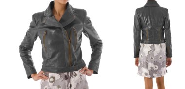 Beyaz kadın kıyafetleri ile moda konsepti