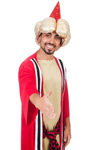 Wizard in costume isolated on the white — Stock Photo, Image