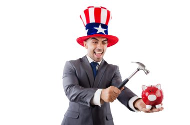 adam beyaz çekiç ile banka kırma