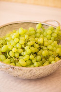 Sağlıklı yeme konseptinde yeşil üzümler