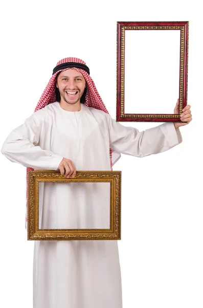 Árabe com moldura em branco — Fotografia de Stock