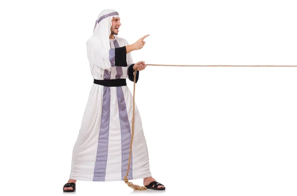 Emiraty człowieka w koncepcji przeciąganie liny — Zdjęcie stockowe