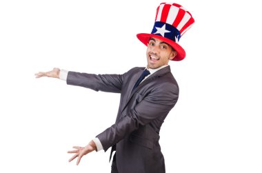adam beyaz Amerikan şapka