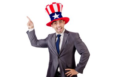 adam beyaz Amerikan şapka