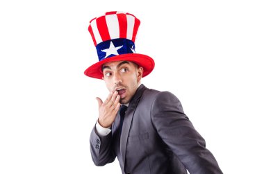 adam beyaz Amerikan şapka