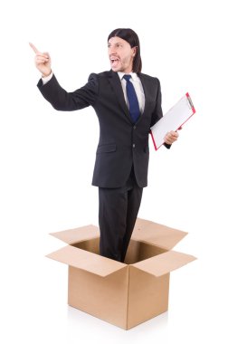 Kutu dışı düşünen genç iş adamı