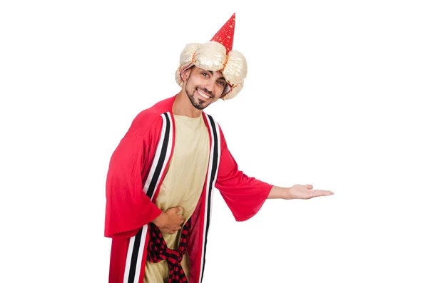 Wizard in costume isolated on the white — Stock Photo, Image