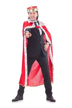 Kral işadamı beyazla izole edilmiş